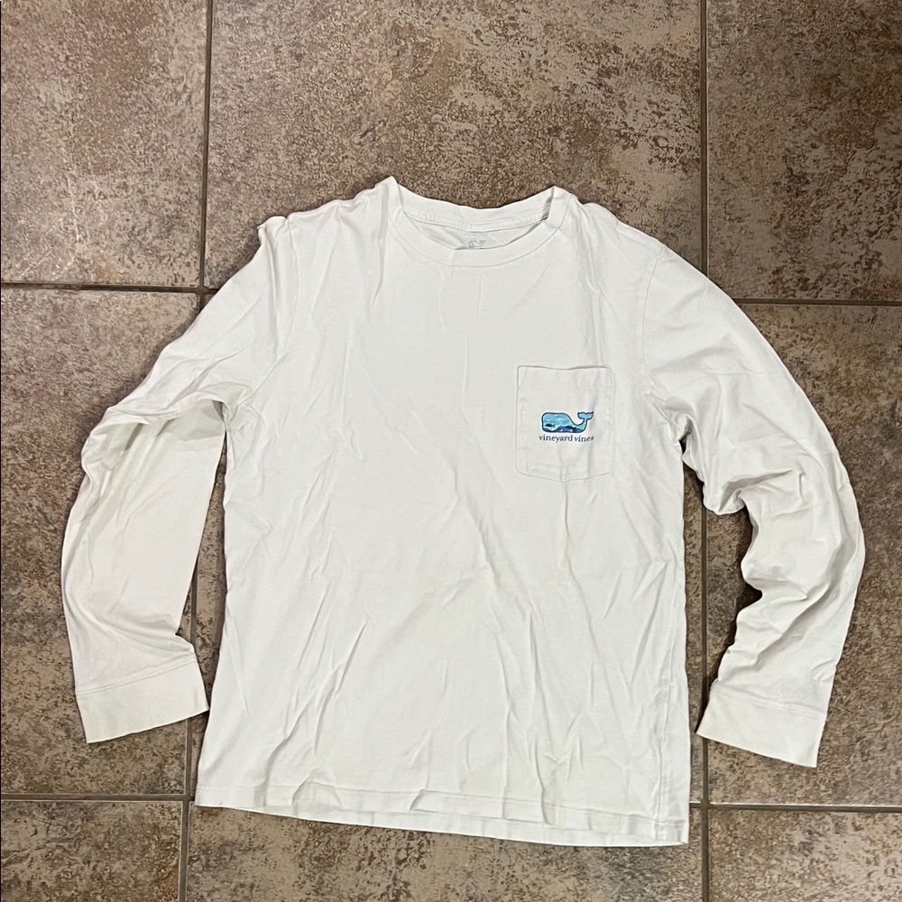 Vineyard Vines Kid's Classic White Long Sleeve Tee